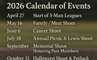 2026 Calendar of Events