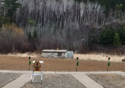 shooting rifle range in winter